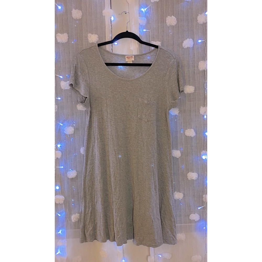 Ribbed Grey Dress